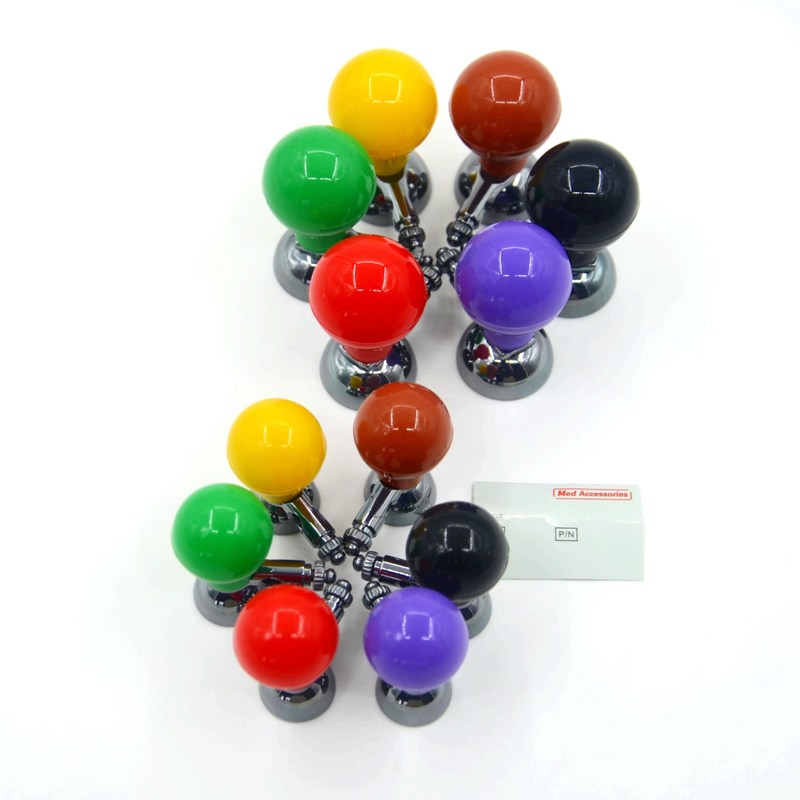 ISO13485 Bola de succión de electrodos de ECG pediátrico para adultos con tornillo multicolor universal 6pcs/caja
