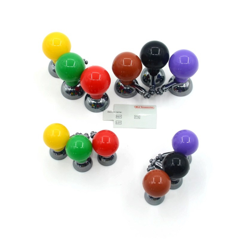 ISO13485 Bola de succión de electrodos de ECG pediátrico para adultos con tornillo multicolor universal 6pcs/caja