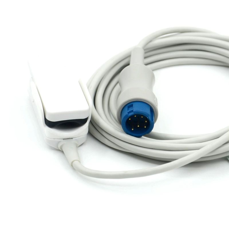 Fabricante Accesorios de monitoreo Recortador para adultos reutilizable Sensor Mindray SpO2 compatible para T5/T8,7pin,3m