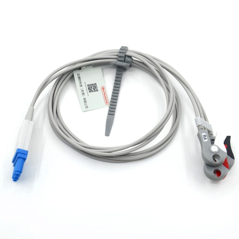 Compatible Philips 3 cables de ECG de plomo con grabador AHA de color CE y ISO13485