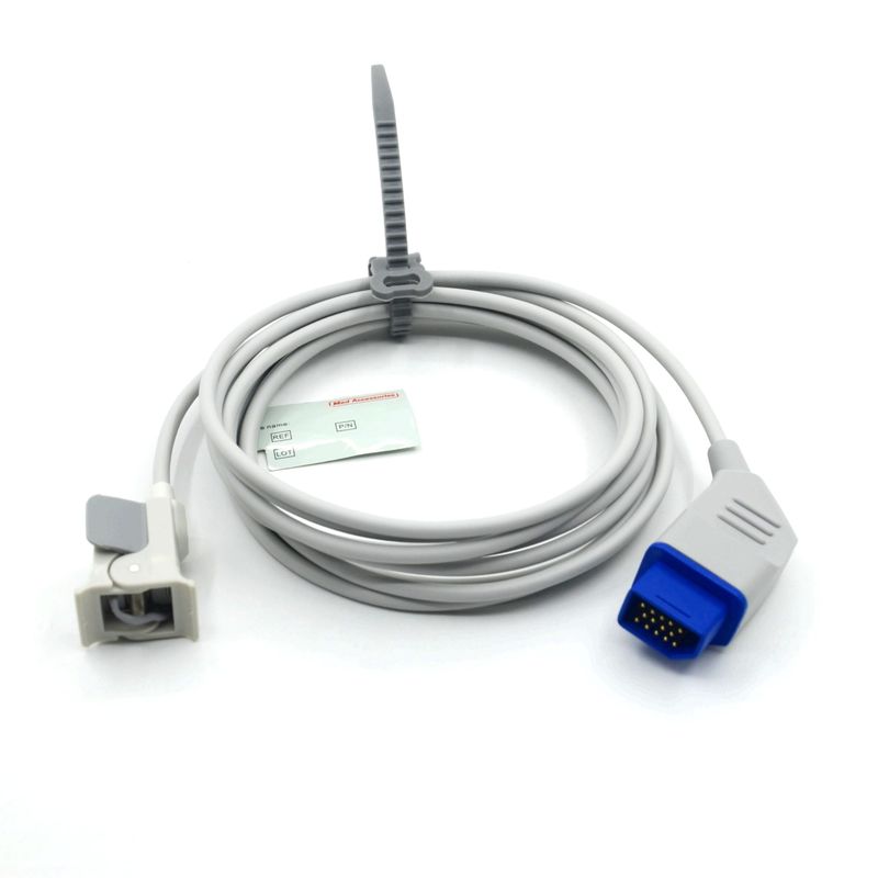 Accesorios de monitor reutilizables del fabricante compatibles con sensor Spo2 de dedo pediátrico Nihon Kohden reutilizable de 14 pines