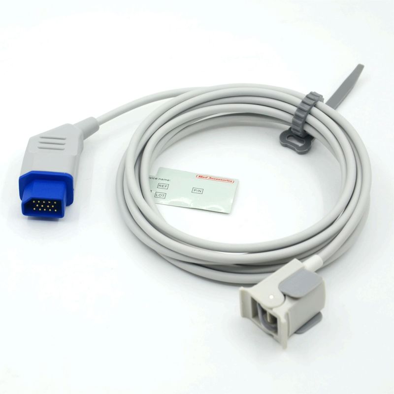 Accesorios de monitor reutilizables del fabricante compatibles con sensor Spo2 de dedo pediátrico Nihon Kohden reutilizable de 14 pines