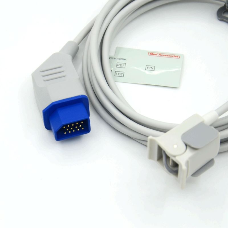 Accesorios de monitor reutilizables del fabricante compatibles con sensor Spo2 de dedo pediátrico Nihon Kohden reutilizable de 14 pines