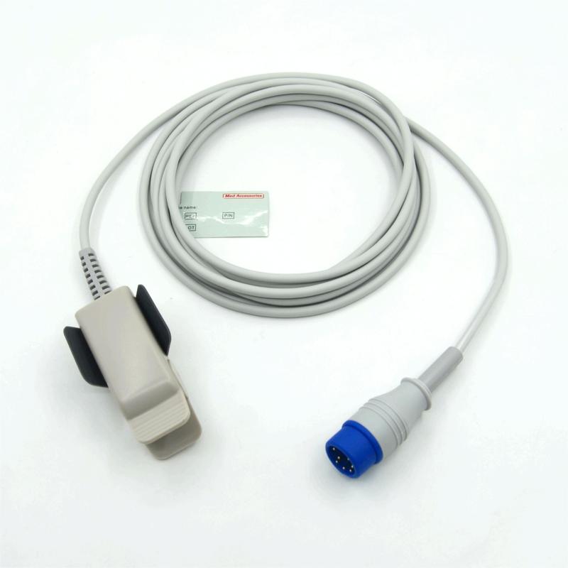 Sensor SpO2 para monitor de clip reutilizable para adultos Zoll M2 compatible con accesorios del fabricante