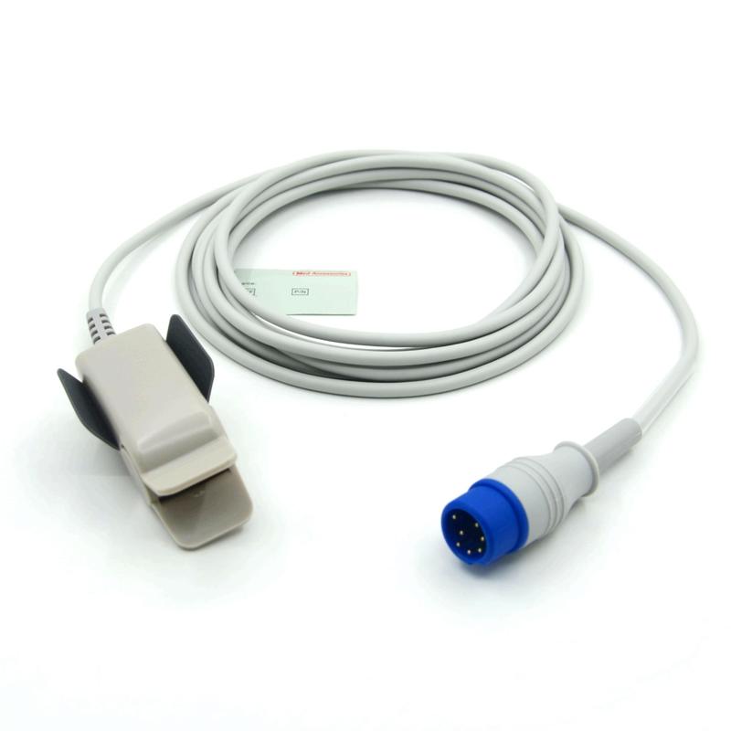 Sensor SpO2 para monitor de clip reutilizable para adultos Zoll M2 compatible con accesorios del fabricante