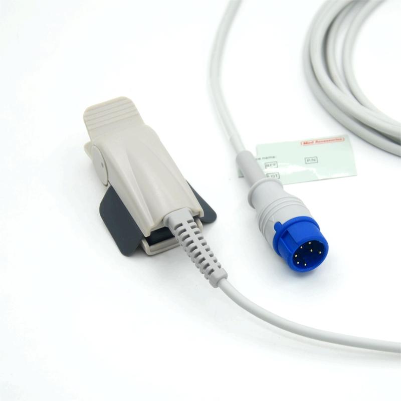 Sensor SpO2 para monitor de clip reutilizable para adultos Zoll M2 compatible con accesorios del fabricante