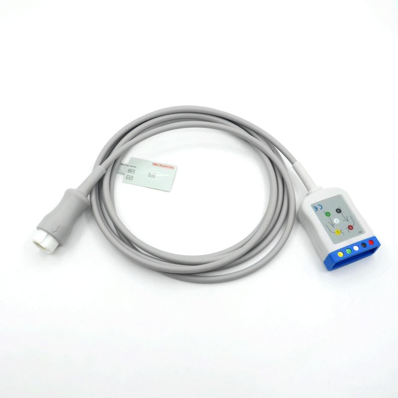 Equipo médico OEM Compatible con HP 5 Leads IEC 12 pines Monitor ECG Cable de tronco