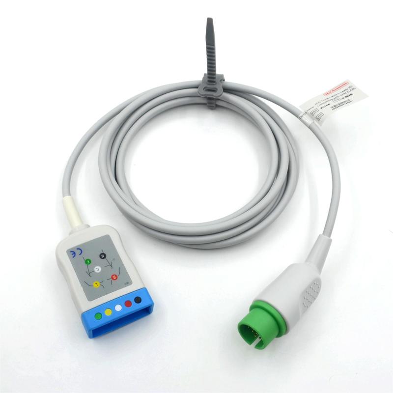 Accesorios de monitores médicos compatibles con los laboratorios espaciales ECG Trunk Cable 5 Cable ECG IEC de plomo