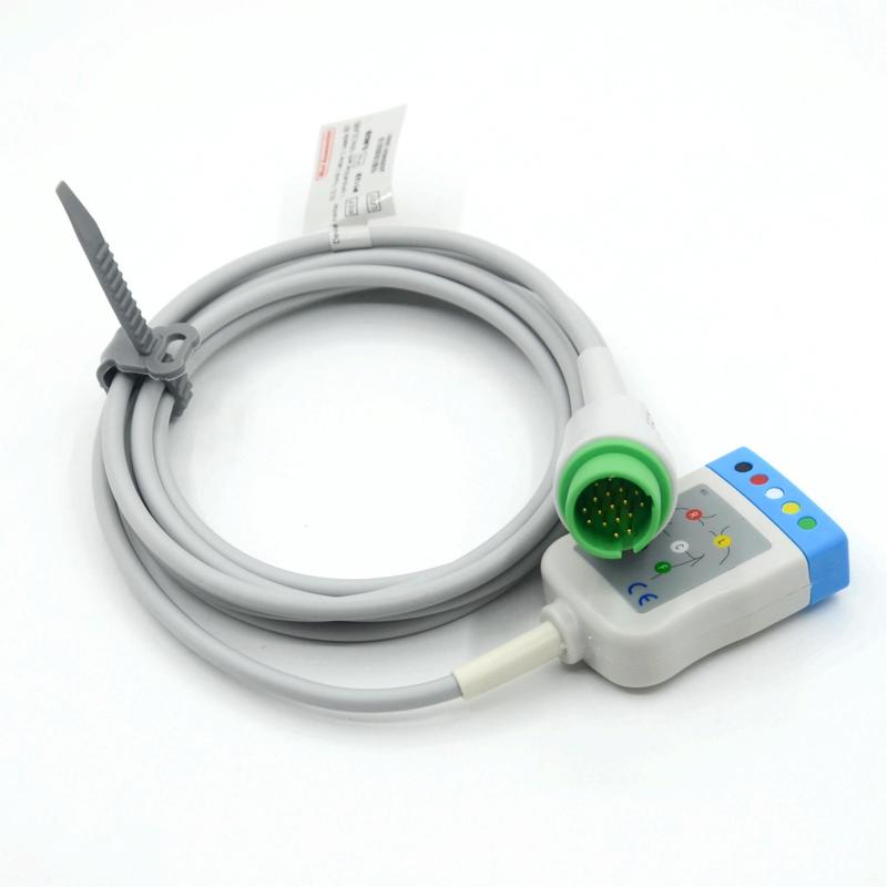 Accesorios de monitores médicos compatibles con los laboratorios espaciales ECG Trunk Cable 5 Cable ECG IEC de plomo