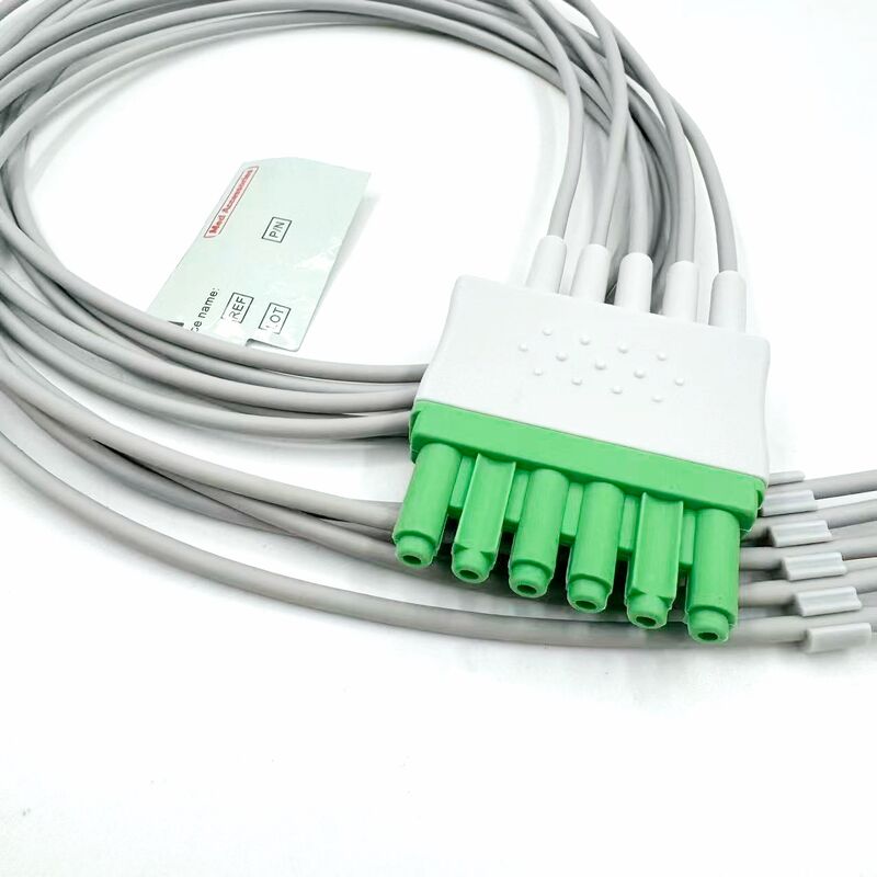 Accesorios médicos de alta calidad Modelo de color IEC RoHS certificado 5 grabador de plomo ECG ECG Leadwire para el paciente médico