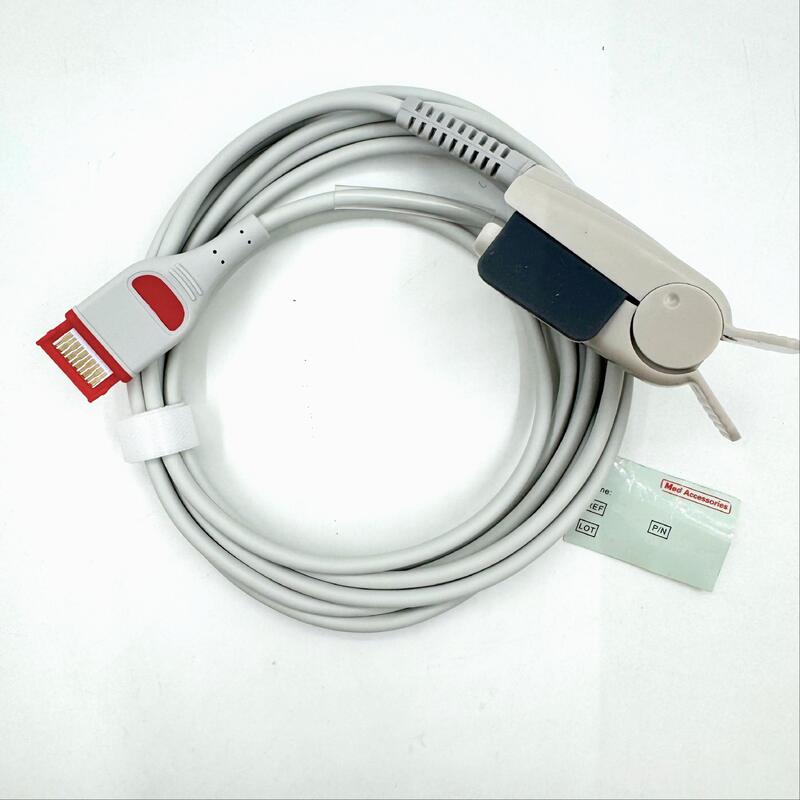 Accesorios médicos de alta calidad Accesorios de monitoreo médico Reutilizables para adultos Sensor de SpO2 blando Compatible con RAD-97 Sensor de Spo2
