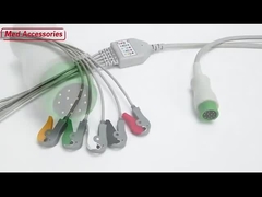 Accesorios médicos Cable de monitoreo de ECG de BCI Médico 6 pines 5 cables multipropósito 0.9m Tamaño